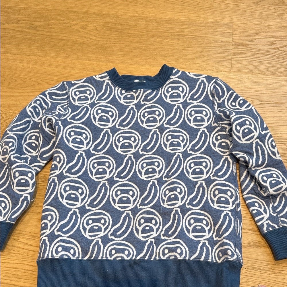 Bape Blue and White Kids Sweatshirt